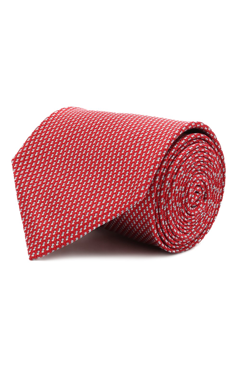 Мужской шелковый галстук BRIONI красного цвета, арт. 062I00/P041K | Фото 1 (Принт: С принтом; Материал: Текстиль, Шелк)