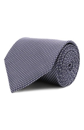 Мужской шелковый галстук BRIONI синего цвета, арт. 062I00/P041K | Фото 1 (Принт: С принтом; Материал: Текстиль, Шелк; Региональные ограничения белый список (Axapta Mercury): RU)