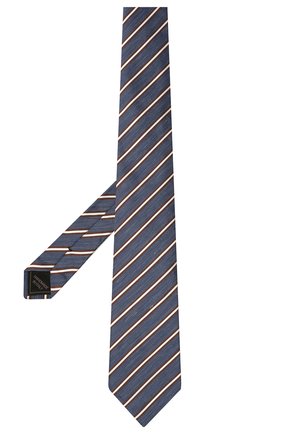Мужской галстук из шелка и льна BRIONI синего цвета, арт. 062I00/P041B | Фото 2 (Принт: С принтом; Материал: Шелк, Текстиль; Региональные ограничения белый список (Axapta Mercury): RU)