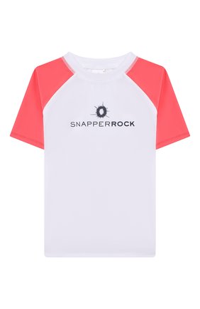 Детская пляжная футболка SNAPPER ROCK белого цвета по цене 4390 руб., арт. B10117S | Фото 1 Детская пляжная футболка SNAPPER ROCK белого цвета, арт. B10117S | Фото 1