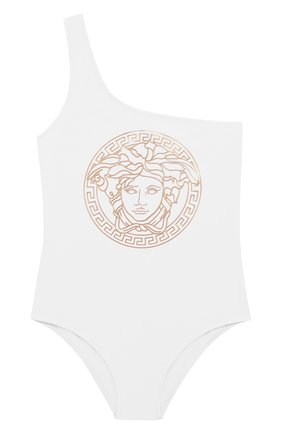Детского слитный купальник VERSACE белого цвета по цене 18150 руб., арт. 1000277/1A00204/8A-14A | Фото 1 Детского слитный купальник VERSACE белого цвета, арт. 1000277/1A00204/8A-14A | Фото 1