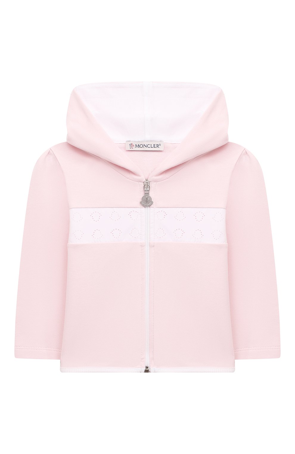 Детский комплект из толстовки и брюк MONCLER светло-розового цвета по цене 22900 руб., арт. G1-951-8M752-10-899AR | Фото 2 Детский комплект из толстовки и брюк MONCLER светло-розового цвета, арт. G1-951-8M752-10-899AR | Фото 2