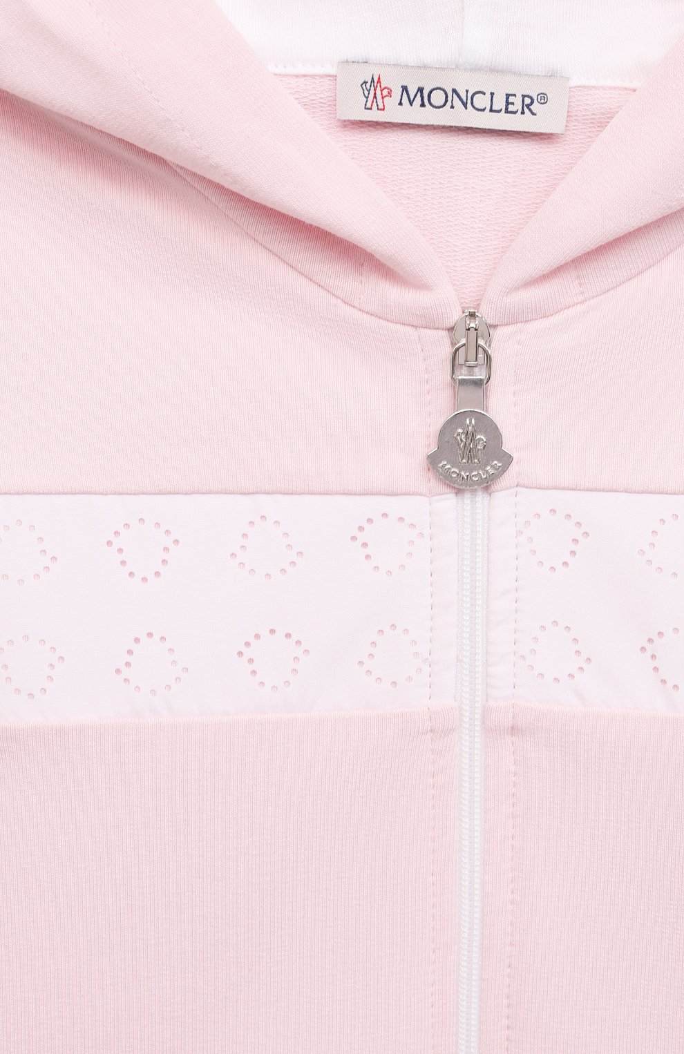 Детский комплект из толстовки и брюк MONCLER светло-розового цвета по цене 22900 руб., арт. G1-951-8M752-10-899AR | Фото 6 Детский комплект из толстовки и брюк MONCLER светло-розового цвета, арт. G1-951-8M752-10-899AR | Фото 6