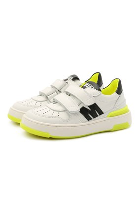 Детские кожаные кеды MSGM KIDS белого цвета по цене 23150 руб., арт. 67300/KIPS/KIPS/KIPS/28-35 | Фото 1 Детские кожаные кеды MSGM KIDS белого цвета, арт. 67300/KIPS/KIPS/KIPS/28-35 | Фото 1 (Материал внутренний: Натуральная кожа; Кросс-КТ: велькро; Материал внешний: Кожа)