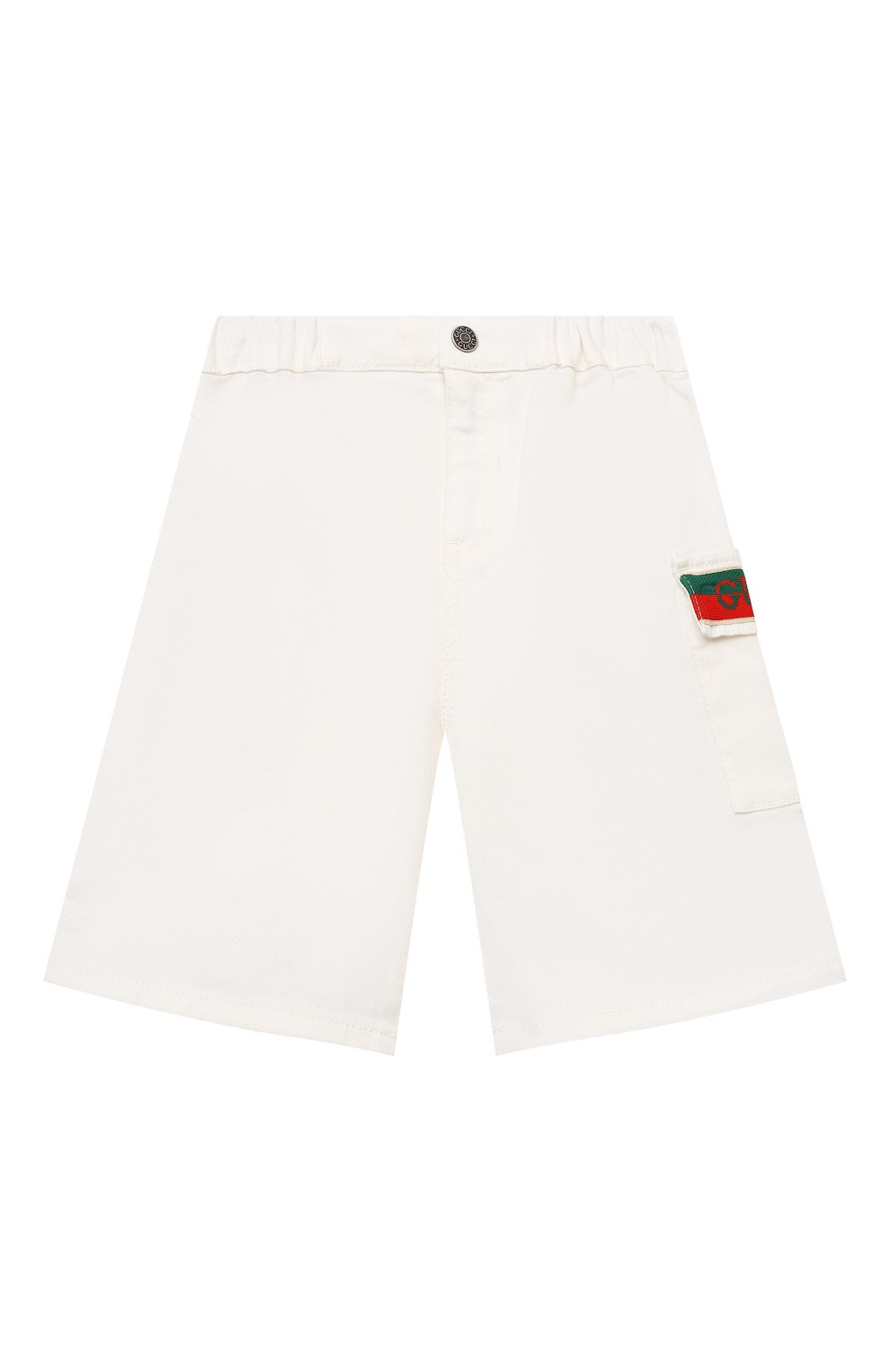 Детские хлопковые шорты GUCCI белого цвета, арт. 653325/XDBJR | Фото 1