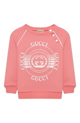 Детский хлопковый свитшот GUCCI розового цвета по цене 16500 руб., арт. 647900/XJC7E | Фото 1 Детский хлопковый свитшот GUCCI розового цвета, арт. 647900/XJC7E | Фото 1 (Материал внешний: Хлопок; Рукава: Длинные; Ростовка одежда: 12 мес | 80 см, 18 мес | 86 см, 24 мес | 92 см, 36 мес | 98 см, 3 мес | 62 см, 9 мес | 74 см)