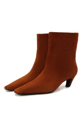 Женские замшевые ботильоны arizona ankle KHAITE коричневого цвета по цене 88750 руб., арт. F2000-726/ARIZ0NA | Фото 1 Женские замшевые ботильоны arizona ankle KHAITE коричневого цвета, арт. F2000-726/ARIZ0NA | Фото 1