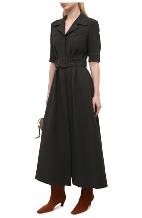 Женские замшевые ботильоны arizona ankle KHAITE коричневого цвета по цене 88750 руб., арт. F2000-726/ARIZ0NA | Фото 2 Женские замшевые ботильоны arizona ankle KHAITE коричневого цвета, арт. F2000-726/ARIZ0NA | Фото 2