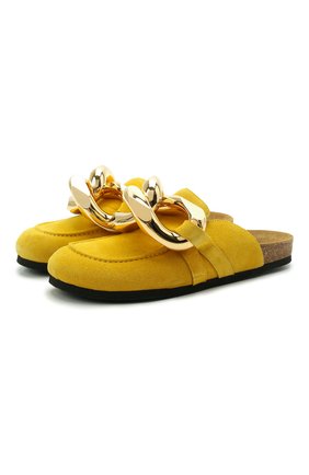Женские замшевые сабо chain JW ANDERSON желтого цвета по цене 52250 руб., арт. AN35004A/13019 | Фото 1 Женские замшевые сабо chain JW ANDERSON желтого цвета, арт. AN35004A/13019 | Фото 1