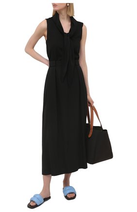Женские кожаные шлепанцы PROENZA SCHOULER голубого цвета по цене 45600 руб., арт. PS36110A/13008 | Фото 2 Женские кожаные шлепанцы PROENZA SCHOULER голубого цвета, арт. PS36110A/13008 | Фото 2
