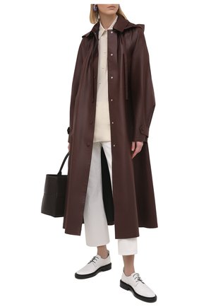 Женский плащ JIL SANDER коричневого цвета по цене 373500 руб., арт. JSPS470209-WS451650A | Фото 2 Женский плащ JIL SANDER коричневого цвета, арт. JSPS470209-WS451650A | Фото 2
