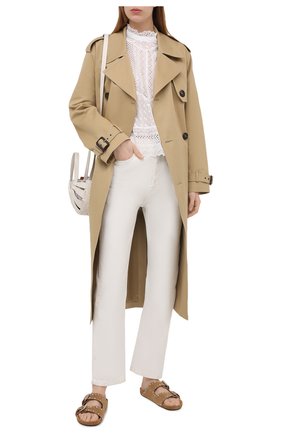 Женский хлопковый топ ISABEL MARANT ETOILE белого цвета по цене 37200 руб., арт. HT2040-21P032E/TIZAINA | Фото 2 Женский хлопковый топ ISABEL MARANT ETOILE белого цвета, арт. HT2040-21P032E/TIZAINA | Фото 2