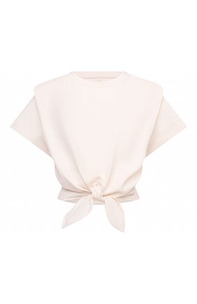 Женская хлопковая футболка ISABEL MARANT кремвого цвета по цене 25400 руб., арт. TS0780-21P027I/ZELIT0 | Фото 1 Женская хлопковая футболка ISABEL MARANT кремвого цвета, арт. TS0780-21P027I/ZELIT0 | Фото 1