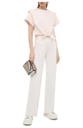 Женская хлопковая футболка ISABEL MARANT кремвого цвета по цене 25400 руб., арт. TS0780-21P027I/ZELIT0 | Фото 2 Женская хлопковая футболка ISABEL MARANT кремвого цвета, арт. TS0780-21P027I/ZELIT0 | Фото 2