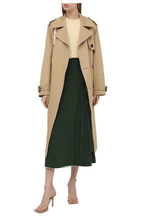 Женская шелковая юбка VALENTINO темно-зеленого цвета по цене 147500 руб., арт. VB3RA7751MM | Фото 2 Женская шелковая юбка VALENTINO темно-зеленого цвета, арт. VB3RA7751MM | Фото 2