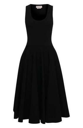 Женское платье из вискозы ALEXANDER MCQUEEN черного цвета по цене 294000 руб., арт. 659535/Q1AUH | Фото 1 Женское платье из вискозы ALEXANDER MCQUEEN черного цвета, арт. 659535/Q1AUH | Фото 1