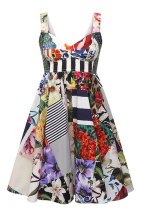 Женское хлопковое платье DOLCE & GABBANA разноцветного цвета по цене 173500 руб., арт. F6P0MT/GDY45 | Фото 1 Женское хлопковое платье DOLCE & GABBANA разноцветного цвета, арт. F6P0MT/GDY45 | Фото 1