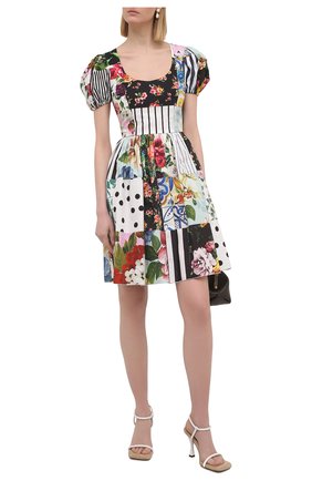 Женское хлопковое платье DOLCE & GABBANA разноцветного цвета по цене 184000 руб., арт. F6N0DT/GDX82 | Фото 2 Женское хлопковое платье DOLCE & GABBANA разноцветного цвета, арт. F6N0DT/GDX82 | Фото 2