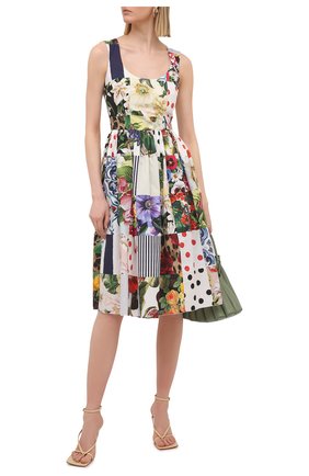 Женское хлопковое платье DOLCE & GABBANA разноцветного цвета по цене 195000 руб., арт. F6N0BT/GDY45 | Фото 2 Женское хлопковое платье DOLCE & GABBANA разноцветного цвета, арт. F6N0BT/GDY45 | Фото 2