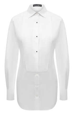 Женская хлопковая рубашка DOLCE & GABBANA белого цвета по цене 51950 руб., арт. F5045T/FU5K9 | Фото 1 Женская хлопковая рубашка DOLCE & GABBANA белого цвета, арт. F5045T/FU5K9 | Фото 1