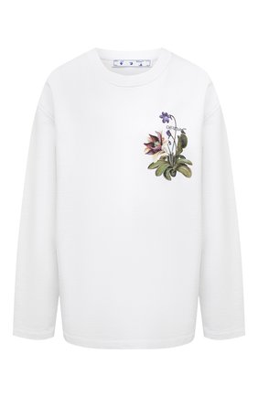 Женский хлопковый свитшот OFF-WHITE белого цвета по цене 47850 руб., арт. 0WBA062S21JER003 | Фото 1 Женский хлопковый свитшот OFF-WHITE белого цвета, арт. 0WBA062S21JER003 | Фото 1