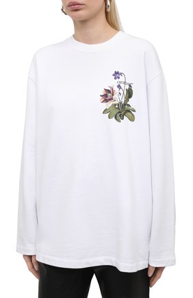 Женский белый хлопковый свитшот OFF-WHITE купить в интернет-магазине ...