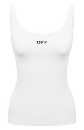 Женский хлопковая майка OFF-WHITE белого цвета по цене 23500 руб., арт. 0WAD072S21JER001 | Фото 1 Женский хлопковая майка OFF-WHITE белого цвета, арт. 0WAD072S21JER001 | Фото 1