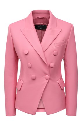 Женский кожаный жакет BALMAIN розового цвета по цене 297500 руб., арт. VF17110/L062 | Фото 1 Женский кожаный жакет BALMAIN розового цвета, арт. VF17110/L062 | Фото 1