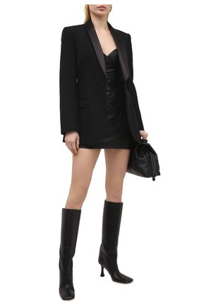 Женское кожаное платье BALMAIN черного цвета по цене 265500 руб., арт. VF16076/L062 | Фото 2 Женское кожаное платье BALMAIN черного цвета, арт. VF16076/L062 | Фото 2