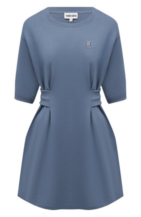 Женское хлопковое платье KENZO голубого цвета по цене 27850 руб., арт. FB52R07634ML | Фото 1 Женское хлопковое платье KENZO голубого цвета, арт. FB52R07634ML | Фото 1
