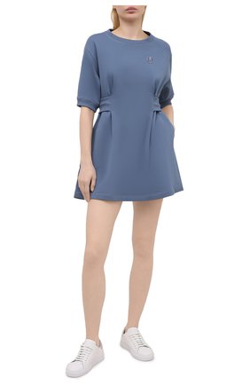 Женское хлопковое платье KENZO голубого цвета по цене 27850 руб., арт. FB52R07634ML | Фото 2 Женское хлопковое платье KENZO голубого цвета, арт. FB52R07634ML | Фото 2
