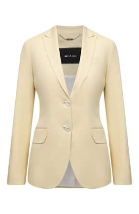 Женский жакет KITON желтого цвета по цене 320500 руб., арт. D50514K09T26 | Фото 1 Женский жакет KITON желтого цвета, арт. D50514K09T26 | Фото 1
