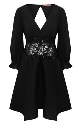 Женское льняное платье ERMANNO SCERVINO черного цвета по цене 48450 руб., арт. D384Q311LBJ | Фото 1 Женское льняное платье ERMANNO SCERVINO черного цвета, арт. D384Q311LBJ | Фото 1