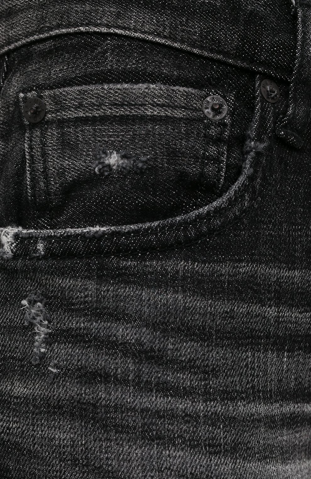 Женские джинсы MOUSSY черного цвета, арт. 025ESC12-2500 | Фото 5 (Кросс-КТ: Деним; Длина (брюки, джинсы): Стандартные; Стили: Гранж; Материал внешний: Хлопок, Деним; Детали: Потертости; Силуэт Ж (брюки и джинсы): Узкие)