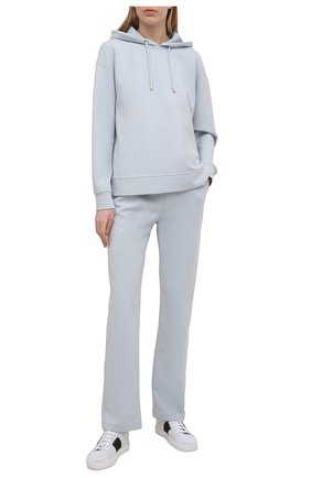 Женские хлопковые брюки GIORGIO ARMANI голубого цвета по цене 89950 руб., арт. 3KAP55/AJZGZ | Фото 2 Женские хлопковые брюки GIORGIO ARMANI голубого цвета, арт. 3KAP55/AJZGZ | Фото 2
