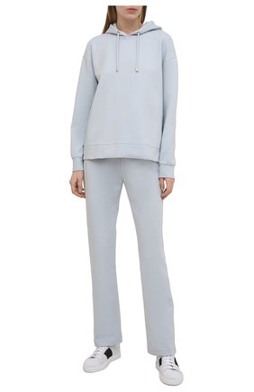 Женский хлопковое худи GIORGIO ARMANI голубого цвета по цене 89950 руб., арт. 3KAM60/AJZGZ | Фото 2 Женский хлопковое худи GIORGIO ARMANI голубого цвета, арт. 3KAM60/AJZGZ | Фото 2
