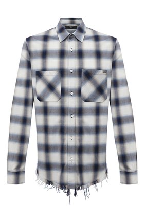 Мужская хлопковая рубашка AMIRI синего цвета по цене 79700 руб., арт. MSL006-410 | Фото 1 Мужская хлопковая рубашка AMIRI синего цвета, арт. MSL006-410 | Фото 1