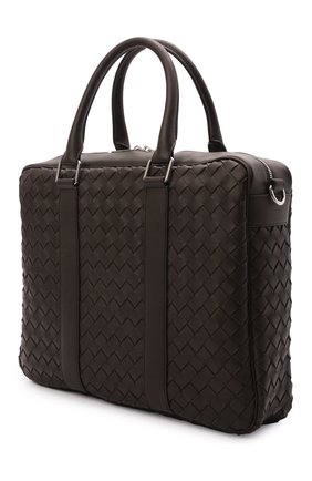 Мужская кожаная сумка для ноутбука BOTTEGA VENETA темно-коричневого цвета по цене 260000 руб., арт. 650372/V0E51 | Фото 3 Мужская кожаная сумка для ноутбука BOTTEGA VENETA темно-коричневого цвета, арт. 650372/V0E51 | Фото 3