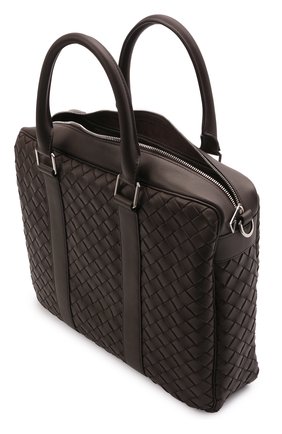 Мужская кожаная сумка для ноутбука BOTTEGA VENETA темно-коричневого цвета по цене 260000 руб., арт. 650372/V0E51 | Фото 4 Мужская кожаная сумка для ноутбука BOTTEGA VENETA темно-коричневого цвета, арт. 650372/V0E51 | Фото 4