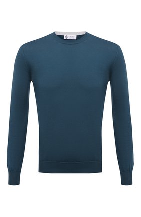 Мужской хлопковый джемпер IL BORGO CASHMERE бирюзового цвета по цене 36800 руб., арт. 56-1942G0 | Фото 1 Мужской хлопковый джемпер IL BORGO CASHMERE бирюзового цвета, арт. 56-1942G0 | Фото 1