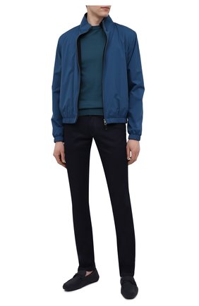 Мужской хлопковый джемпер IL BORGO CASHMERE бирюзового цвета по цене 36800 руб., арт. 56-1942G0 | Фото 2 Мужской хлопковый джемпер IL BORGO CASHMERE бирюзового цвета, арт. 56-1942G0 | Фото 2