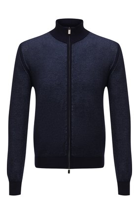 Мужской хлопковый кардиган CANALI темно-синего цвета по цене 37800 руб., арт. C0779/MK01138 | Фото 1 Мужской хлопковый кардиган CANALI темно-синего цвета, арт. C0779/MK01138 | Фото 1