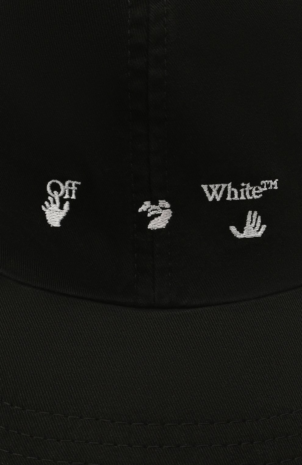 Мужской хлопковая бейсболка OFF-WHITE черного цвета по цене 20900 руб., арт. 0MLB022S21FAB001 | Фото 3 Мужской хлопковая бейсболка OFF-WHITE черного цвета, арт. 0MLB022S21FAB001 | Фото 3
