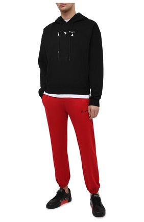 Мужской хлопковое худи OFF-WHITE черного цвета по цене 47000 руб., арт. 0MBB037S21FLE001 | Фото 2 Мужской хлопковое худи OFF-WHITE черного цвета, арт. 0MBB037S21FLE001 | Фото 2