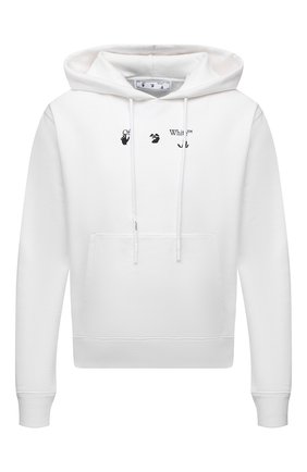 Мужской хлопковое худи OFF-WHITE белого цвета по цене 47000 руб., арт. 0MBB034S21FLE005 | Фото 1 Мужской хлопковое худи OFF-WHITE белого цвета, арт. 0MBB034S21FLE005 | Фото 1