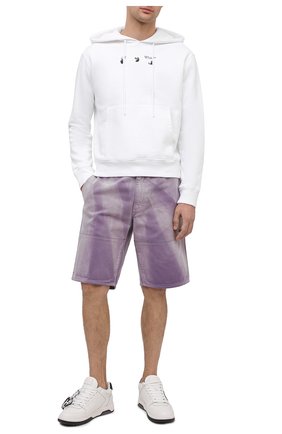 Мужской хлопковое худи OFF-WHITE белого цвета по цене 47000 руб., арт. 0MBB034S21FLE005 | Фото 2 Мужской хлопковое худи OFF-WHITE белого цвета, арт. 0MBB034S21FLE005 | Фото 2
