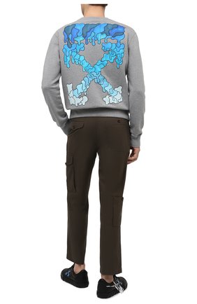 Мужской хлопковый свитшот OFF-WHITE серого цвета по цене 44200 руб., арт. 0MBA025S21FLE005 | Фото 2 Мужской хлопковый свитшот OFF-WHITE серого цвета, арт. 0MBA025S21FLE005 | Фото 2