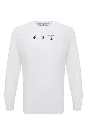 Мужская хлопковый лонгслив OFF-WHITE белого цвета по цене 28900 руб., арт. 0MAB001S21JER006 | Фото 1 Мужская хлопковый лонгслив OFF-WHITE белого цвета, арт. 0MAB001S21JER006 | Фото 1
