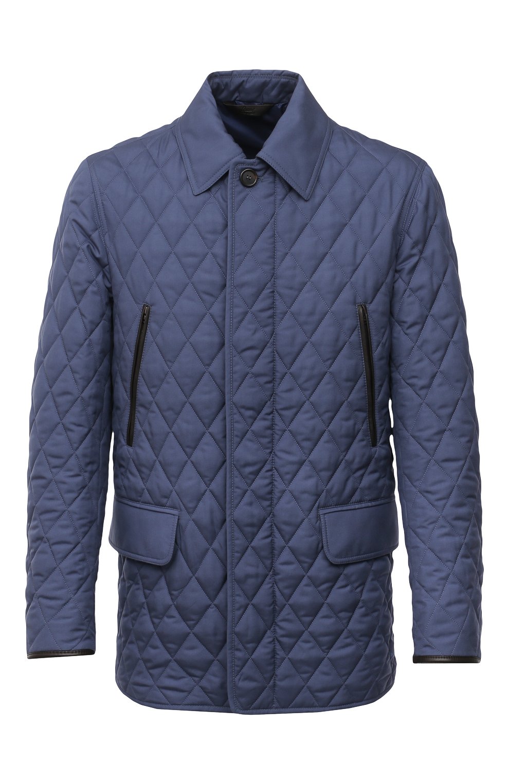 Мужская утепленная куртка BRIONI синего цвета, арт. SFN80L/P0410 | Фото 1 (Кросс-КТ: Куртка; Материал внешний: Шелк; Рукава: Длинные; Длина (верхняя одежда): До середины бедра, Короткие; Региональные ограничения белый список (Axapta Mercury): RU; Мужское Кросс-КТ: утепленные куртки; Стили: Классический; Материал подклада: Синтетический материал)