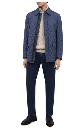 Мужская утепленная куртка BRIONI синего цвета, арт. SFN80L/P0410 | Фото 2 (Материал подклада: Синтетический материал; Материал внешний: Шелк; Кросс-КТ: Куртка; Рукава: Длинные; Стили: Классический; Длина (верхняя одежда): Короткие, До середины бедра; Мужское Кросс-КТ: утепленные куртки; Региональные ограничения белый список (Axapta Mercury): RU)